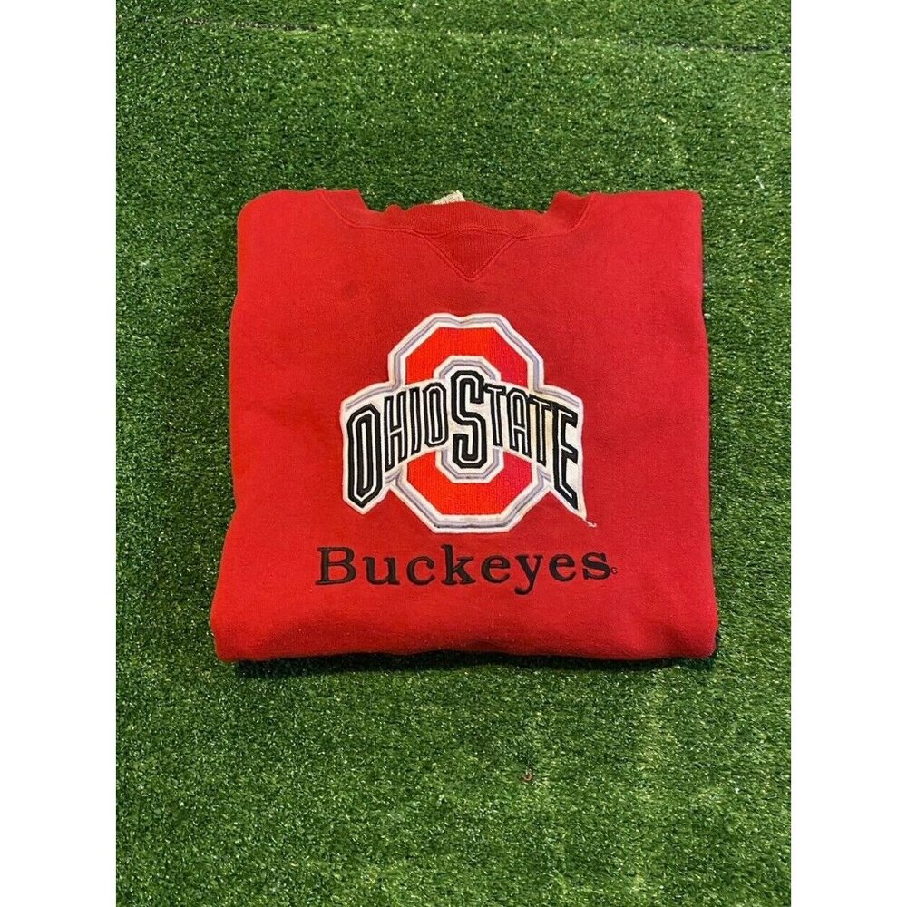 Vintage Ohio State Buckeyes sweatshirt mens large red oversize Y2K OSU 35